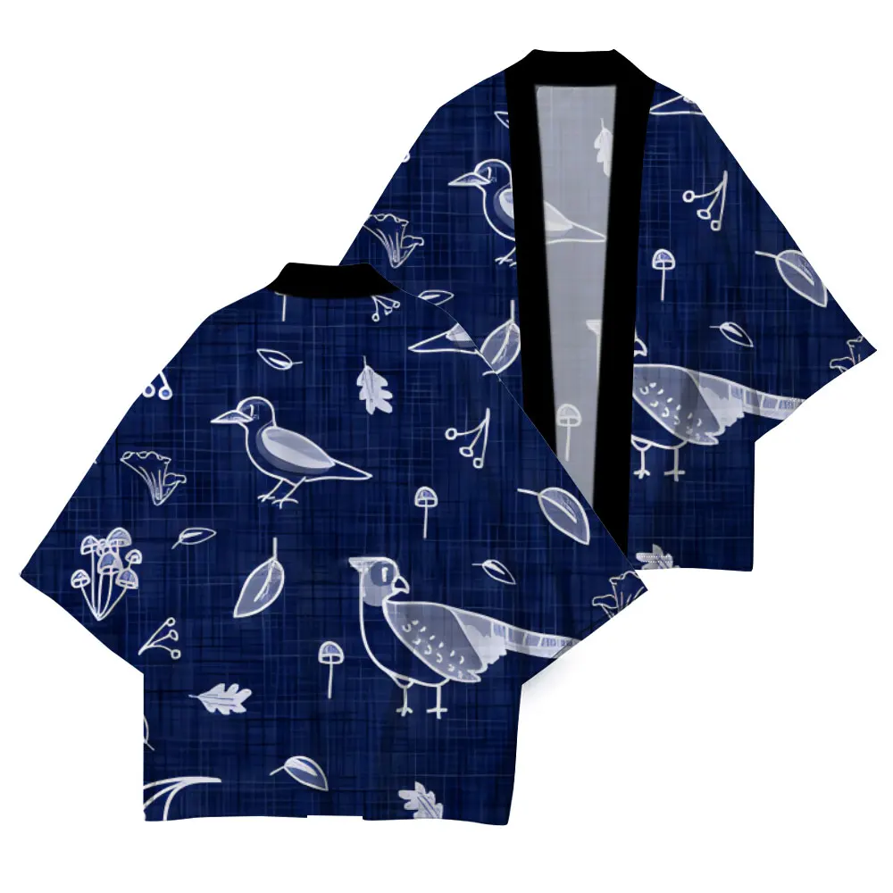 Модное повседневное кимоно с принтом удобный высококачественный кардиган