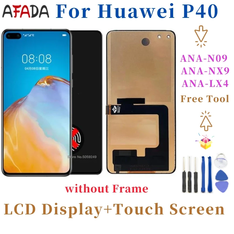 Оригинальный TFT 6 1 "для Huawei P40 ЖК-дисплей с цифровым преобразователем сенсорного