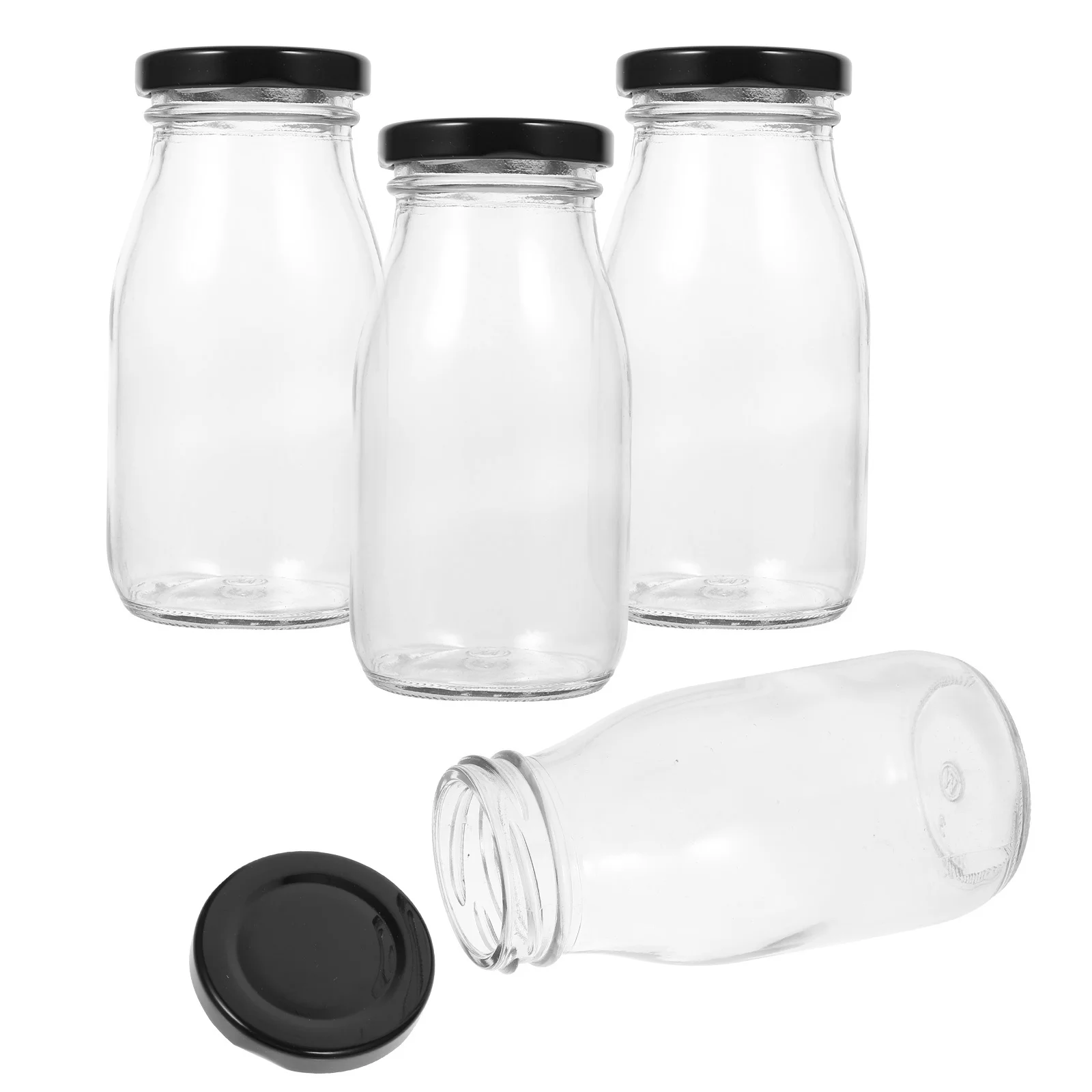 

Bottles Bottle Clear Water Smoothie Jars Drink Empty Reusable Soda Mini Juicing Jar Containers Jug Container Shot Lids Storage