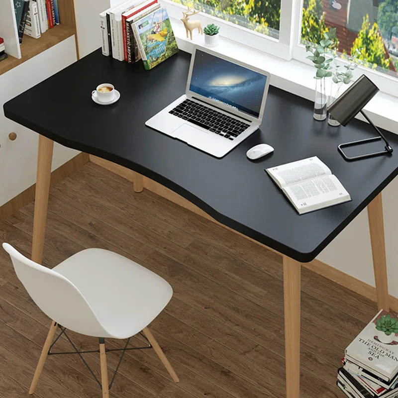 AOLIVIYA Desk Home Desktop Desk Study Bedroom Writing Desk Simple Office Laptop Desk Solid Wood Against The Wall Table