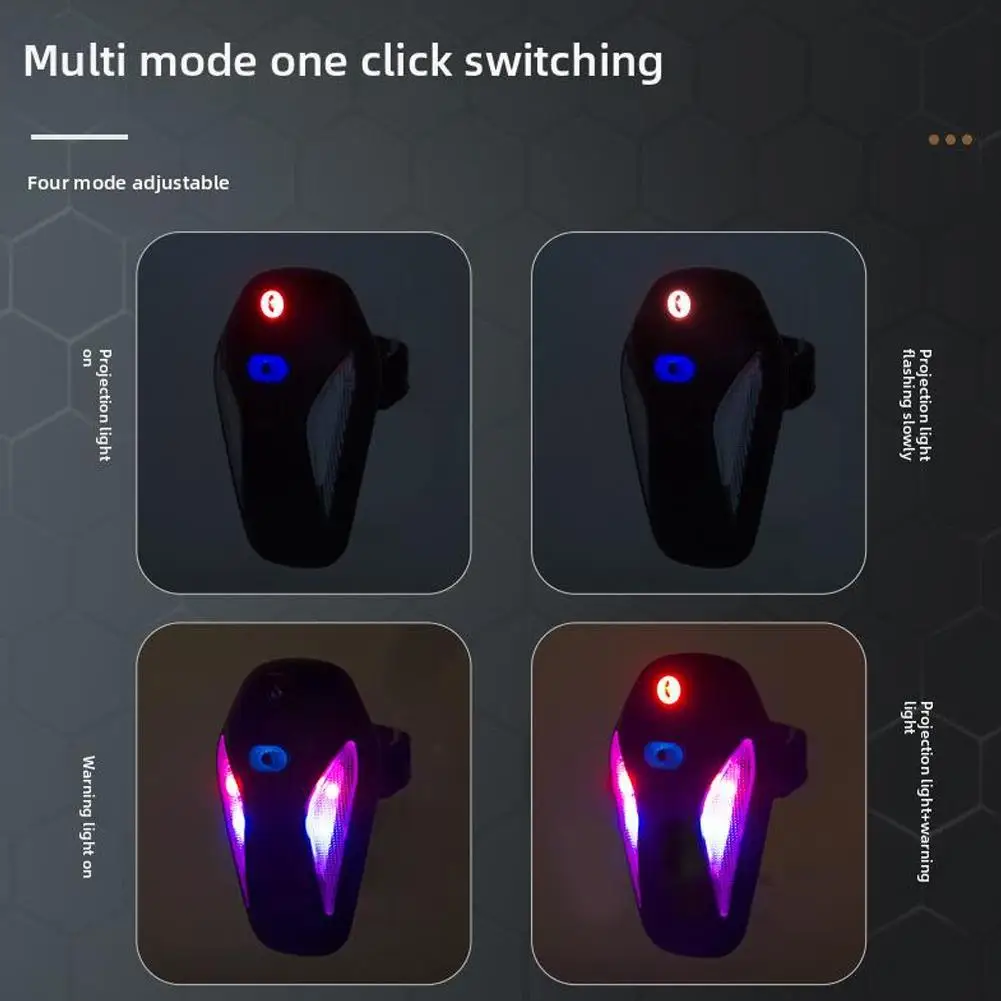 USB перезаряжаемый задний велосипедный водонепроницаемый регулируемый