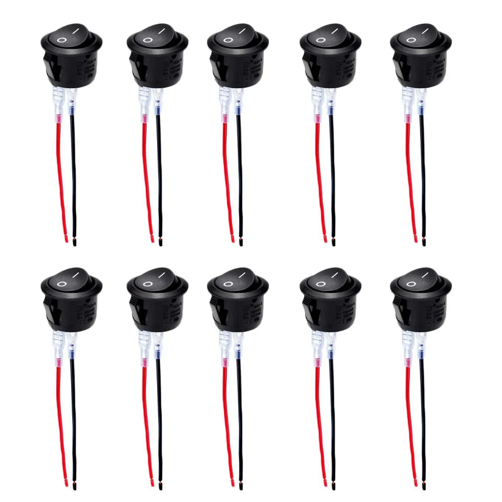 1/2/4/10 шт. многофункциональные SPST 20 мм защелкивающиеся переключатели включения-выключения 12 В постоянного тока круглый тумблер мини-автоаксессуары RV 2 Pin