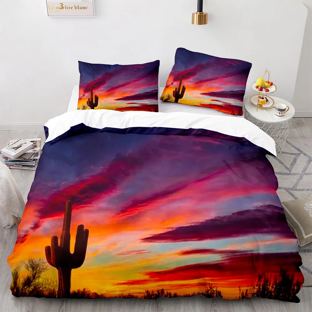 Постельное белье Desert Cactus Attern домашняя цифровая печать полиэстер простыня с