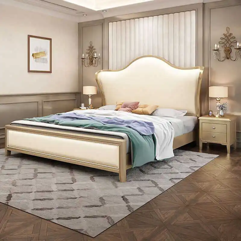 Двуспальные кровати с изголовьем рамы для сна Необычные Современная уникальная