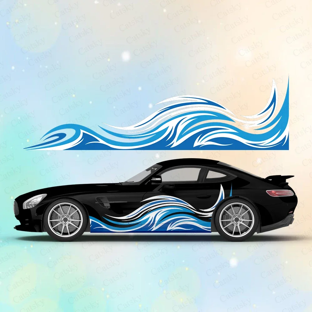 Нерегулярный изогнутый дизайн большие автомобильные наклейки и на кузов
