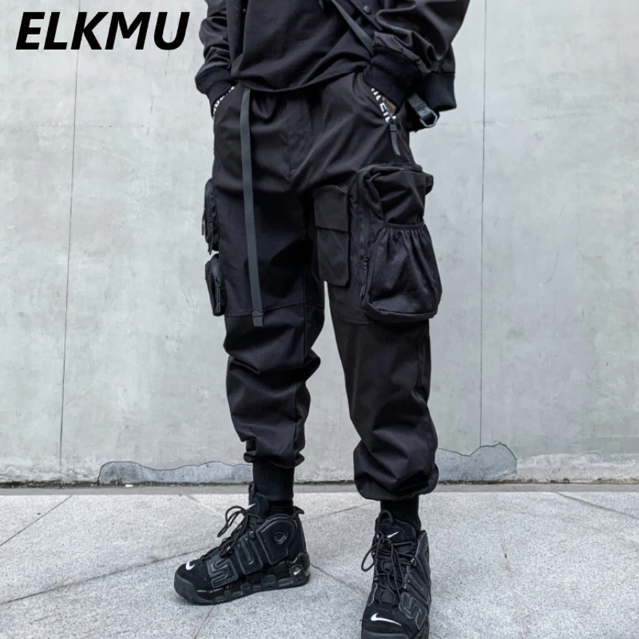 

Multi Pocket Cargo Pants Y2K Joggers Men's Fashion Techwear Streetwear Sweatpants Black Loose Fashion Man Pants Trousers