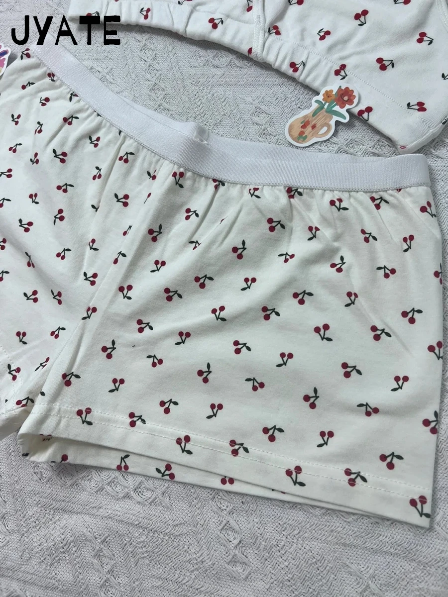 Бюстгальтер с принтом вишни шорты новинка сексуальные хлопковые тонкие