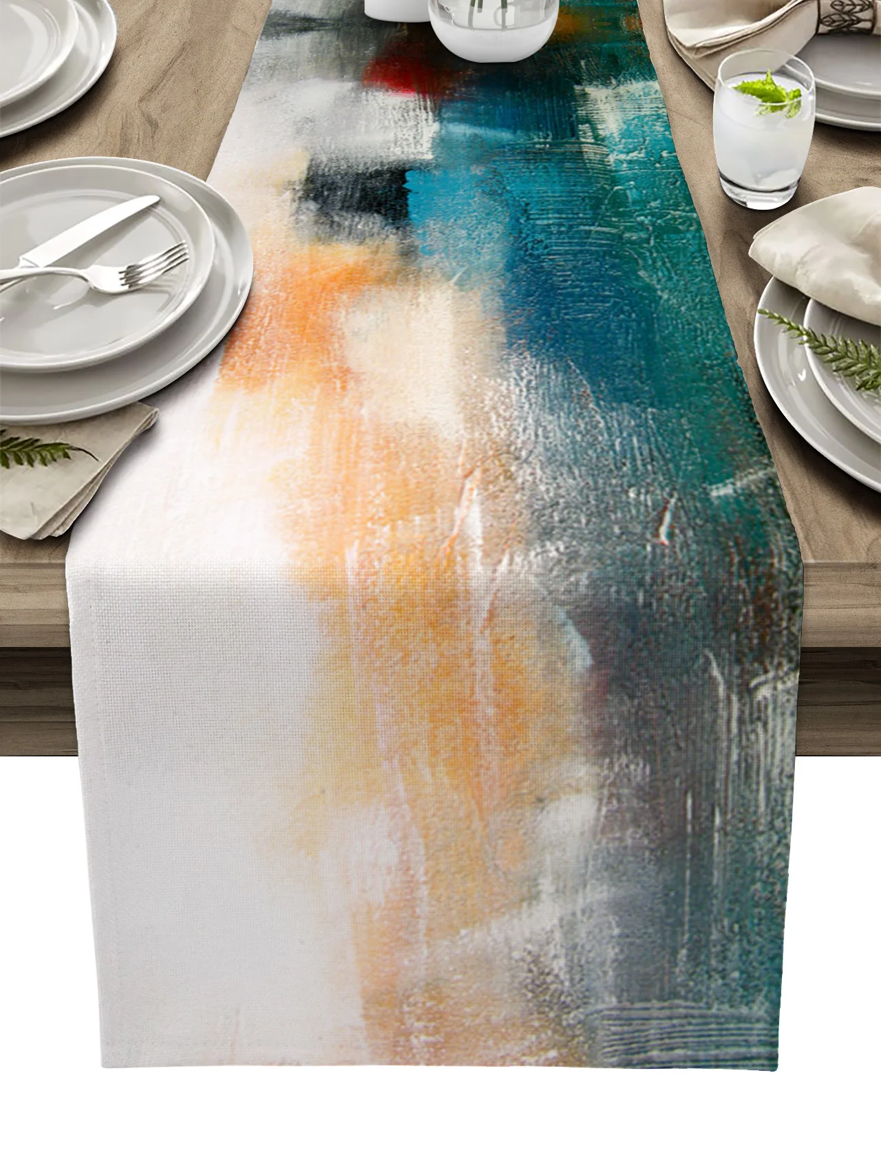 

Картина граффити масляная живопись стильная скатерть для стола Свадебная вечеринка обеденный стол Обложка ткань салфетка под тарелку дома...