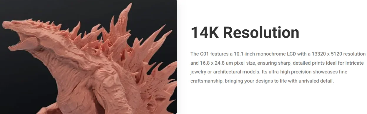 3D-принтер Piocreat C01 высокоскоростной принтер 14K ЖК-дисплей подходит для ювелирных