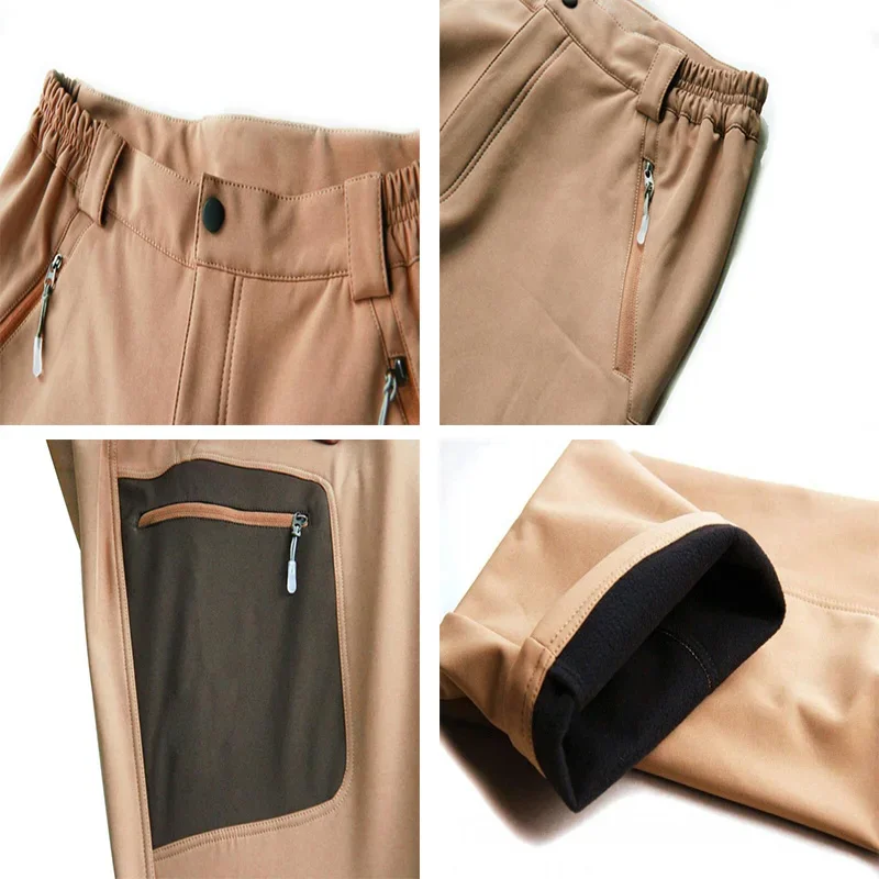 Новые мужские толстые флисовые мягкие брюки NUONEKO походные для кемпинга уличные