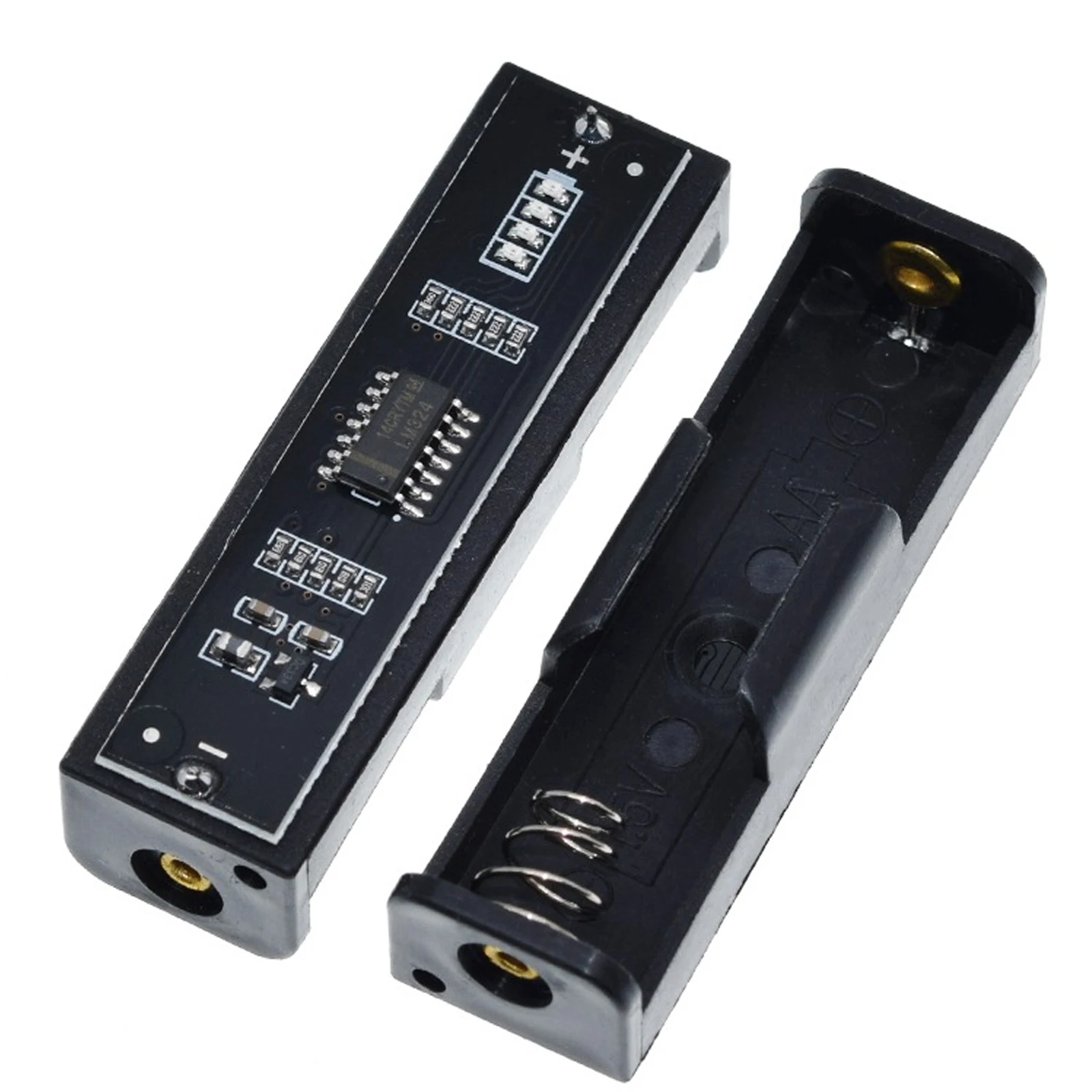 

AA AAA Battery Capacity Indicator 18650 Lithium Battery Level Tester Voltage Meter Volt Monitor Detector Storage Box Holder Case