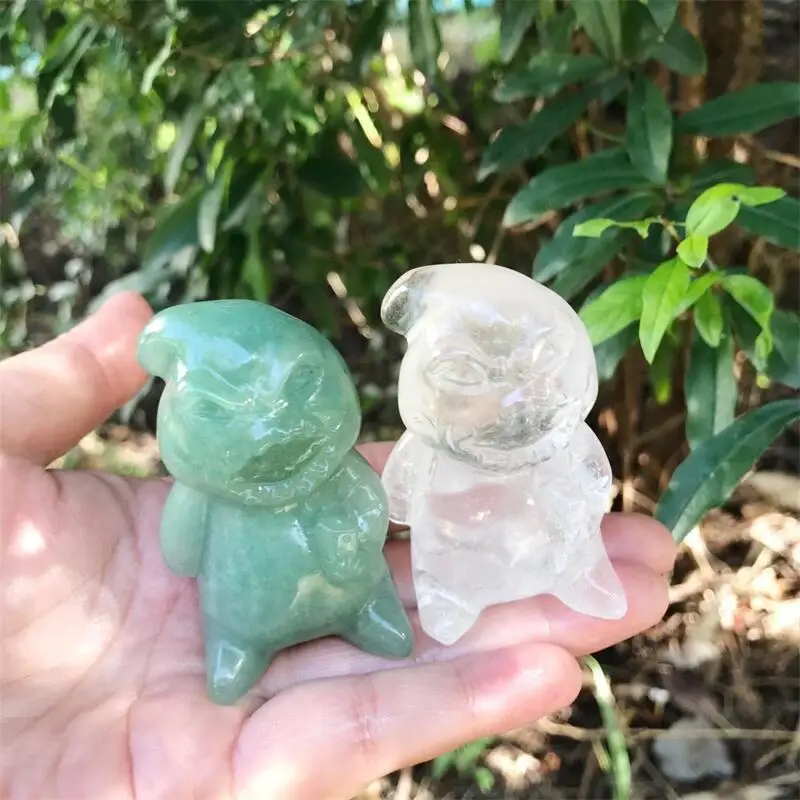 

Милая природная Хрустальная карикатура кварц минеральный драгоценный камень резьба подарки аквариум домашний декор 1 шт.