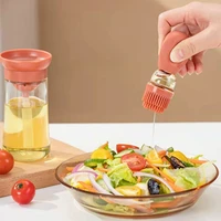 novel tools kitchen oil bottles silicone glass barbecue silicone brush accessories baking gadgets dispenser gears cook container