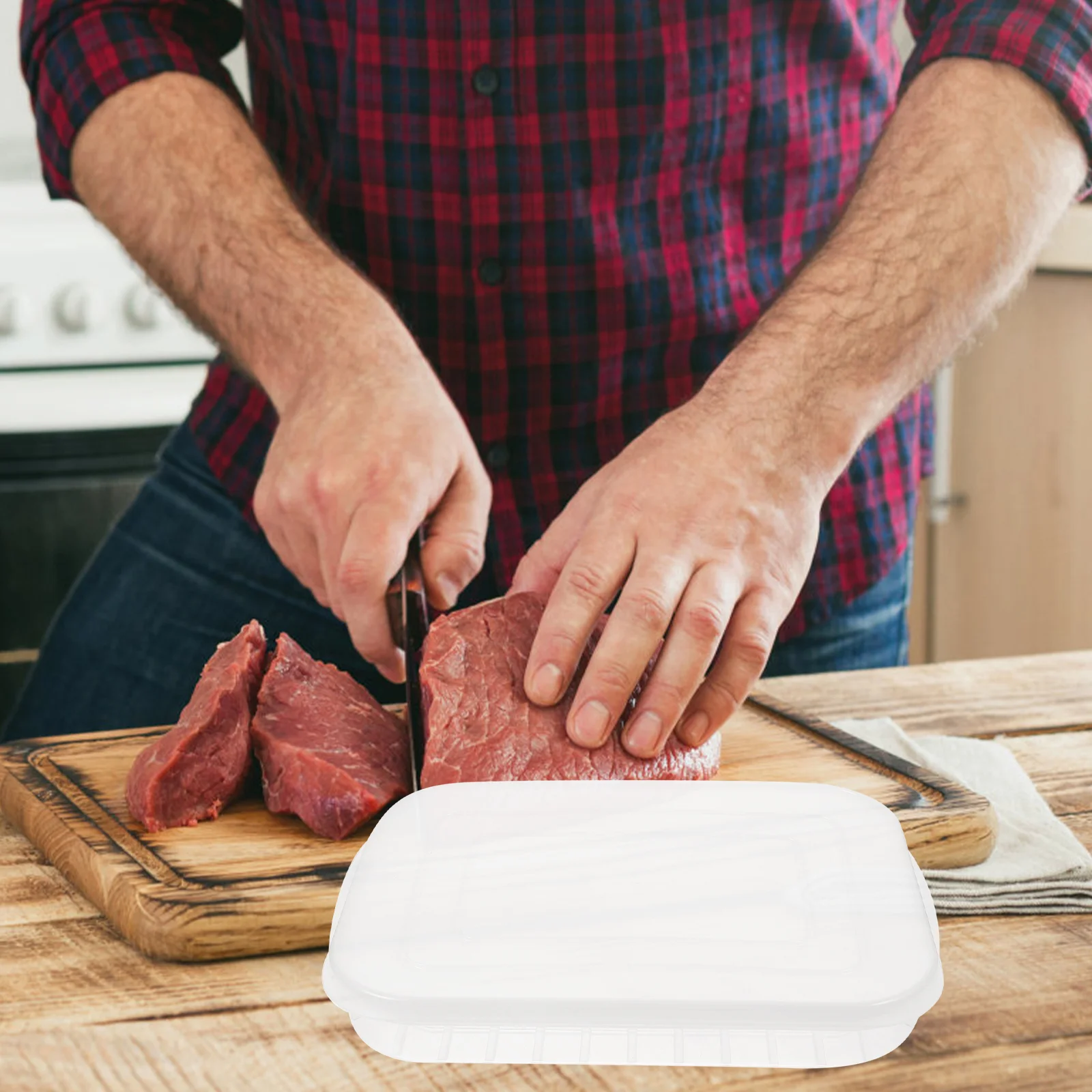 2 шт. пищевые контейнеры с крышками герметичные коробки беконом для хранения сыра