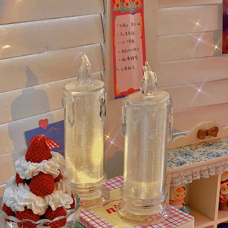 

Candle Shape Electronic Lamp Flameless Plastic Christmas Event Tea Light Home Decor Xmas LED Light Candle Electronic Lamps