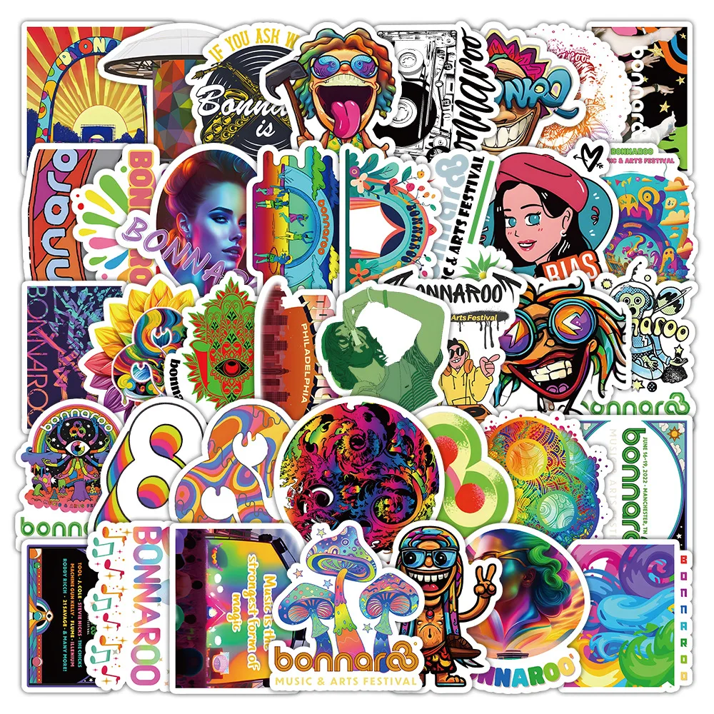 10/53 шт. Горячие Bonnaroo музыка и искусство Женская игрушка скейтборд кружка чемодан