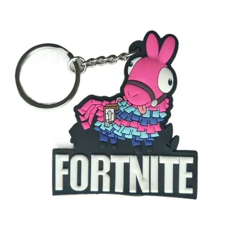 Фото Брелок для ключей из ПВХ по игре Fortnite, милый парный брелок для сумки/автомобиля, подвеска, детский подарок на день рождения №1