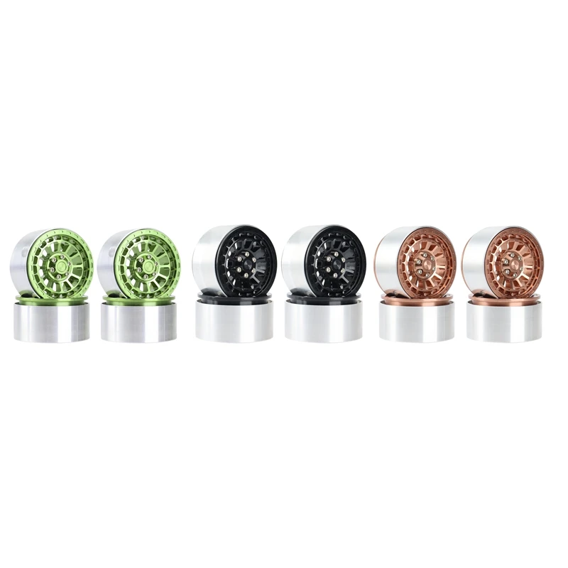 

4PCS Metal 2.2 Beadlock Wheels Rim Wheel Hub For 1/10 RC Crawler Car Traxxas TRX4 Axial SCX10 RBX10 Wraith RR10 Capra