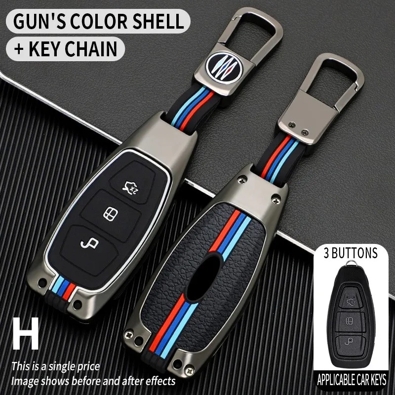 

Car Flip Folding Key Case Cover Shell Fob For Ford Fiesta Focus 3 4 Mondeo Galaxy S-Max Ecosport Kuga ST Protector Accessories
