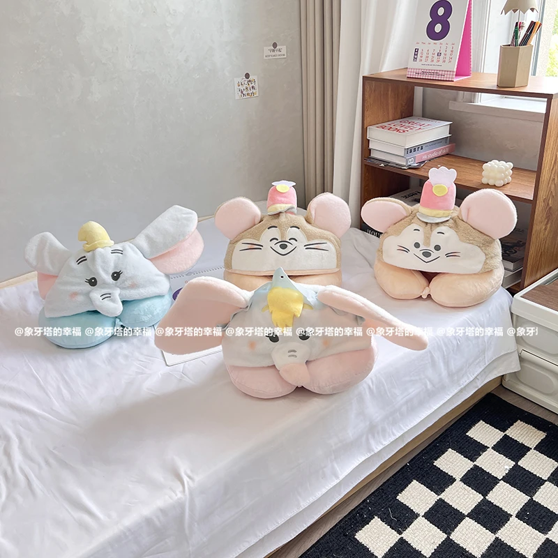 U-образная подушка для шеи с капюшоном Disney милая набивная дорожная Офисная