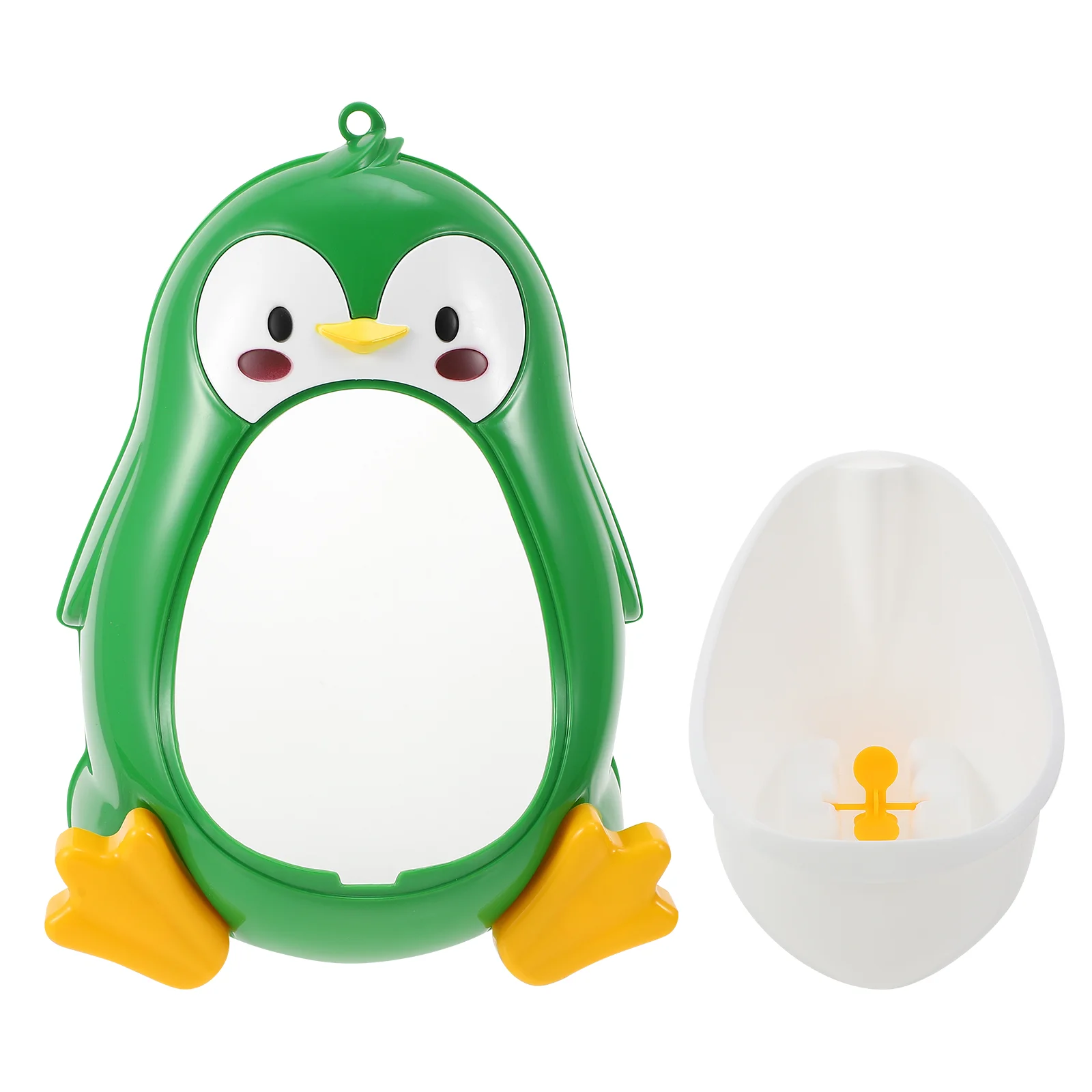 

1Pc Potty Toilet Training Lovely Penguin Shaped Kids Urinal Training Tool Standing Urinal for Home (Green)