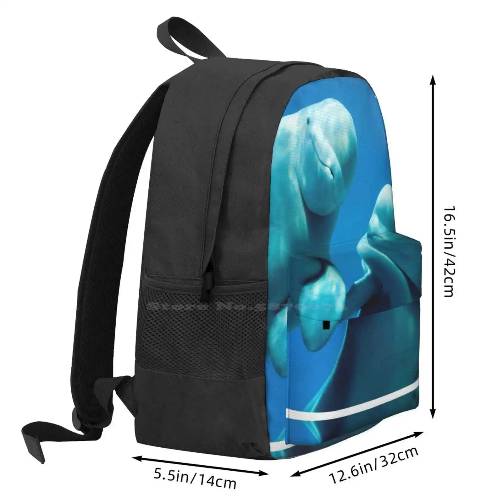 Лидер продаж школьный рюкзак Beluga с белыми китами модные сумки морские наземные