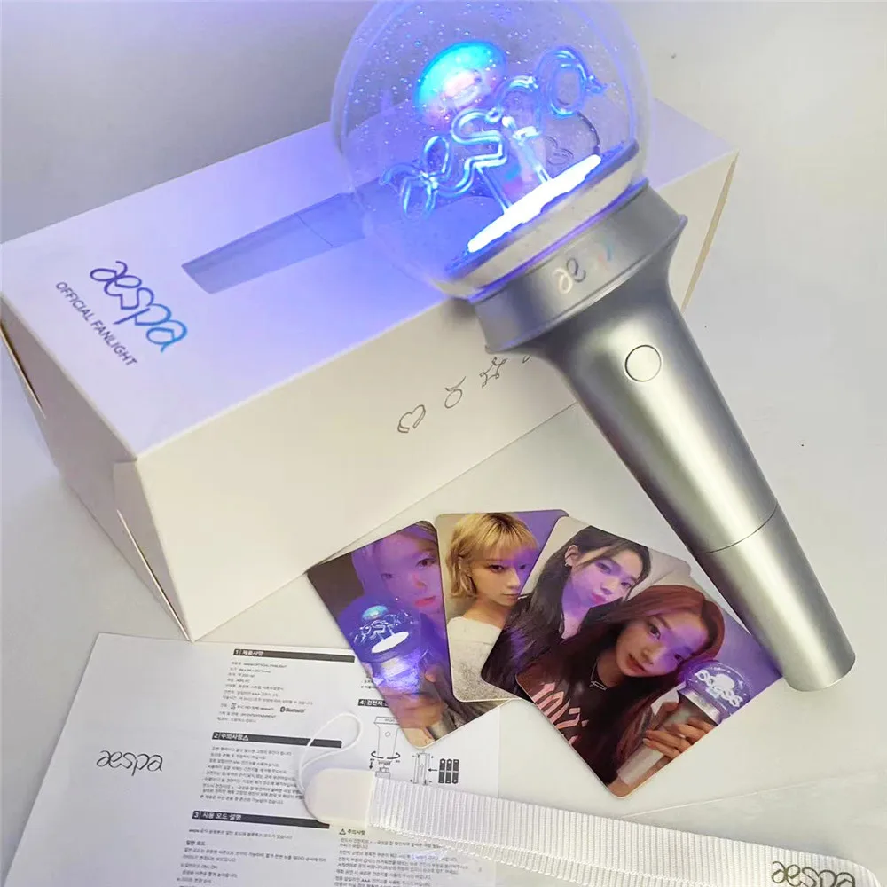 

KPOP Lightstick AESPA без Bluetooth, концертная ручная лампа, светящаяся стая лампа-вспышка, KARINA Жизель, коллекция зимних фанатов NINGNING