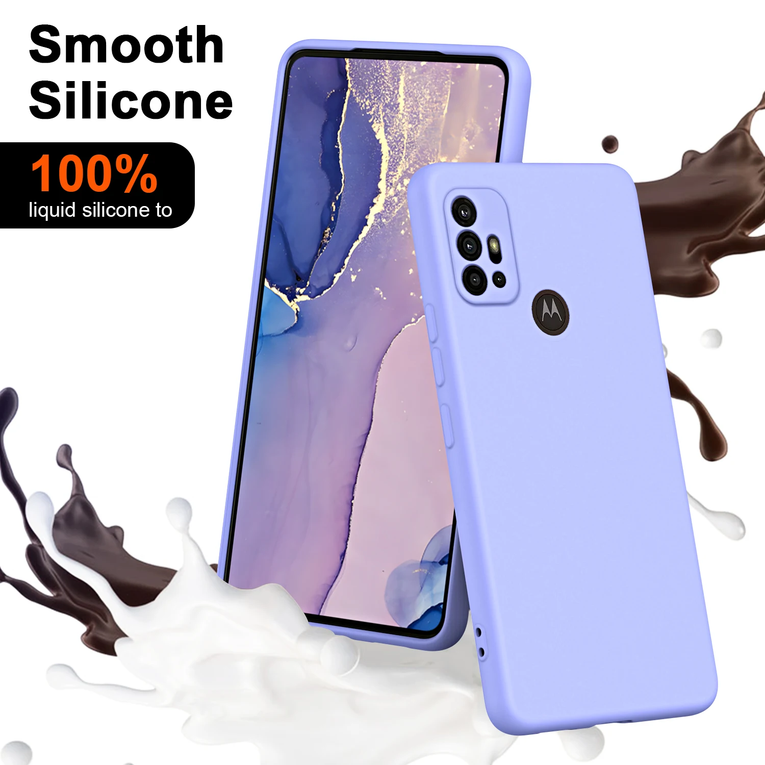 

Silicone Case For Motorola G10 G20 G30 Case Soft Liquid Cover TPU Silicone Cover G10 G20 G30 Case