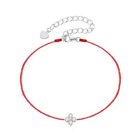 Anziw браслет из муассанита с цветком клевера