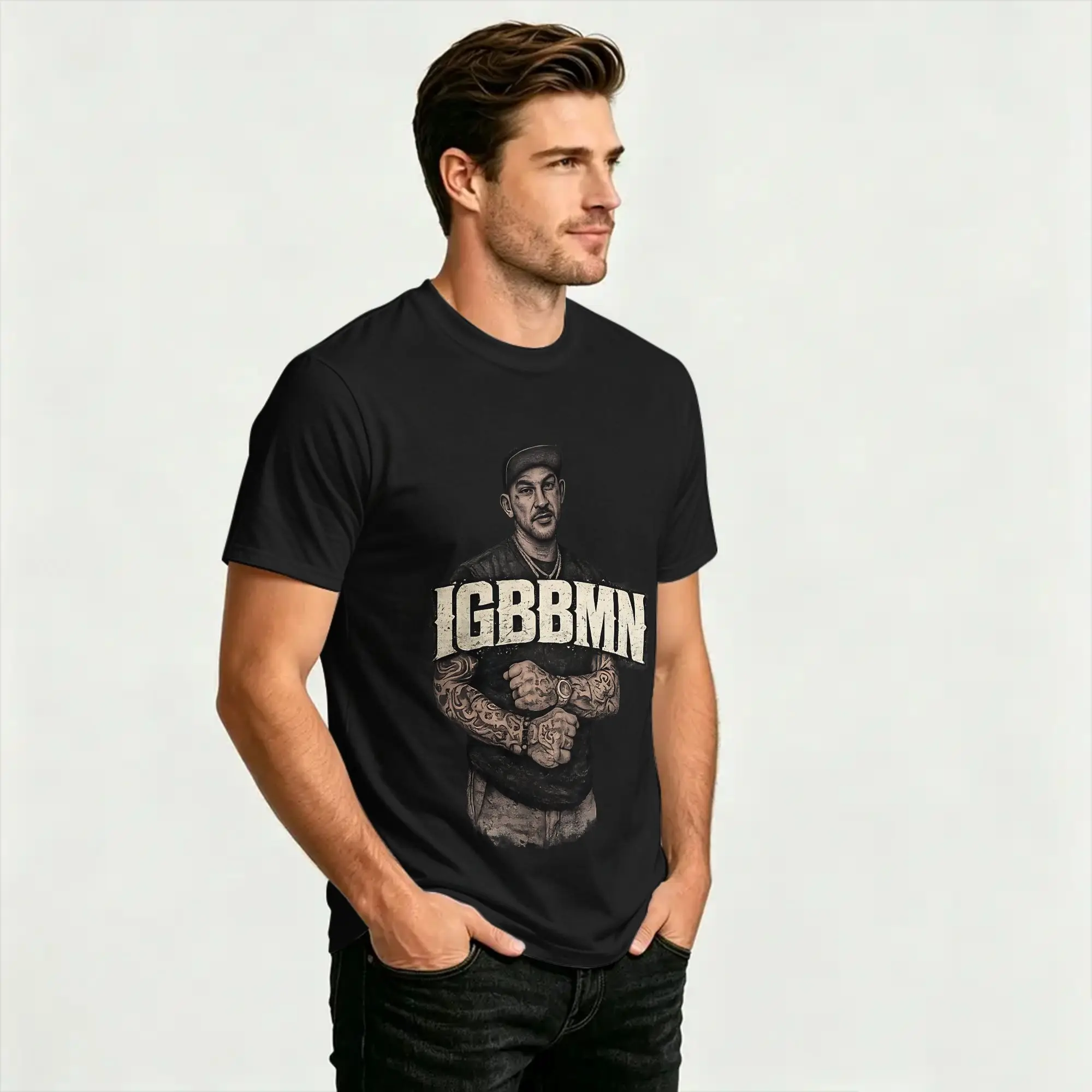 Фото Мужские футболки IGBBMN Its Gonna Be Bad My Ninja, рубашки для отдыха, футболки с короткими рукавами и круглым вырезом, 100% хлопок, новая коллекция одежды №5