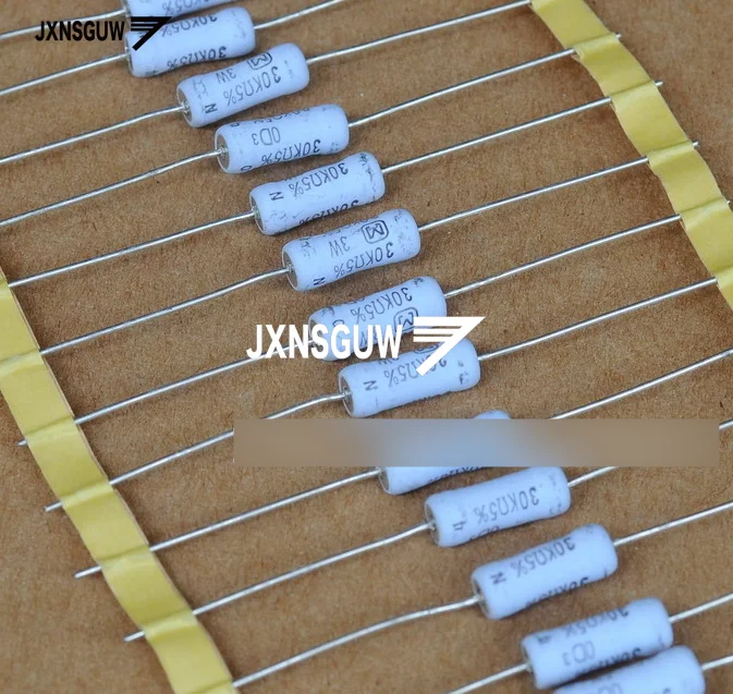 Новинка, металлоксидный пленочный резистор Matsushita 5% 3W30K, 15x5 мм, 3 Вт, 30 к, термостойкость 30 к, 3 Вт, Ом, 10 шт.