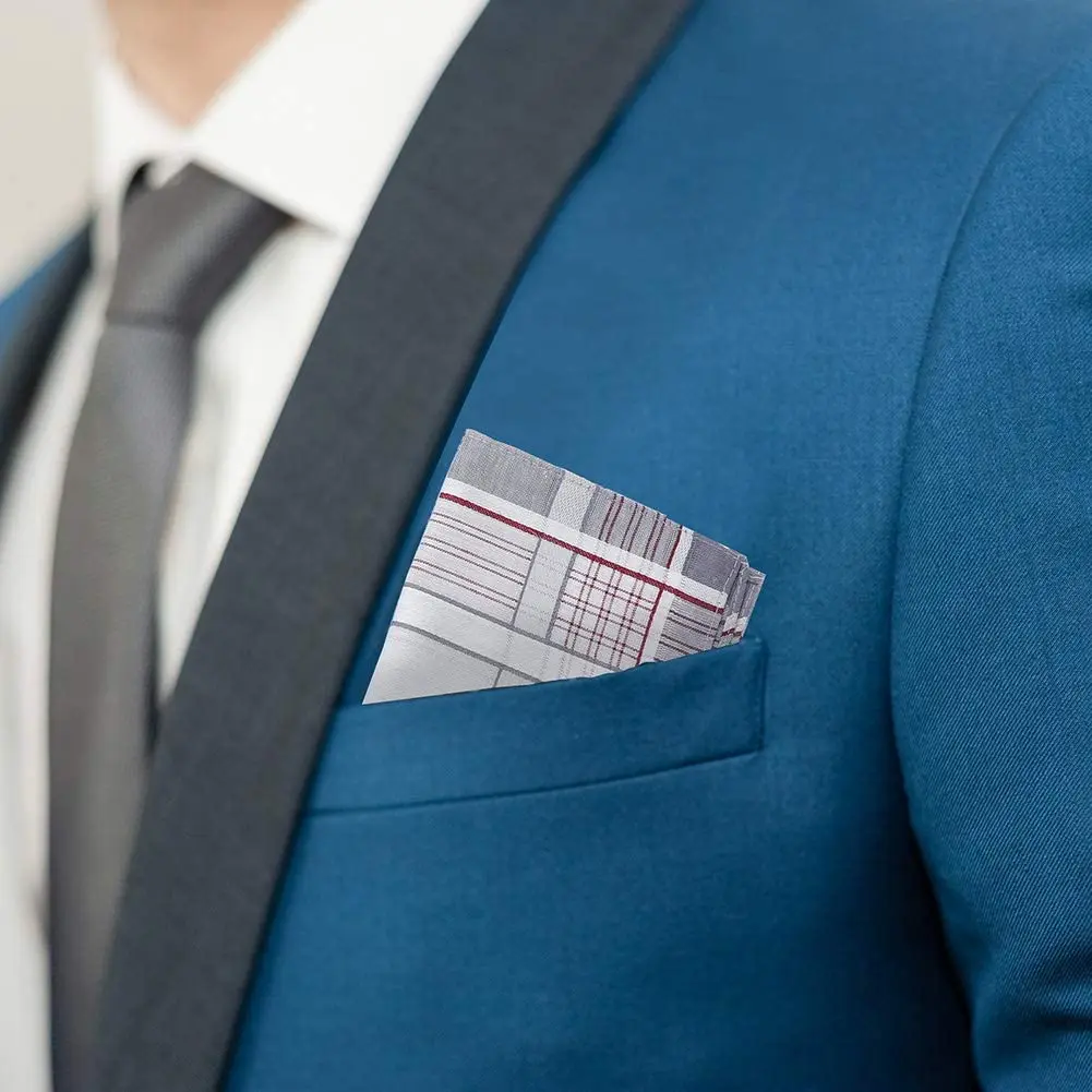 Мужской классический карманный носовой платок из чистого хлопка 20 шт. |