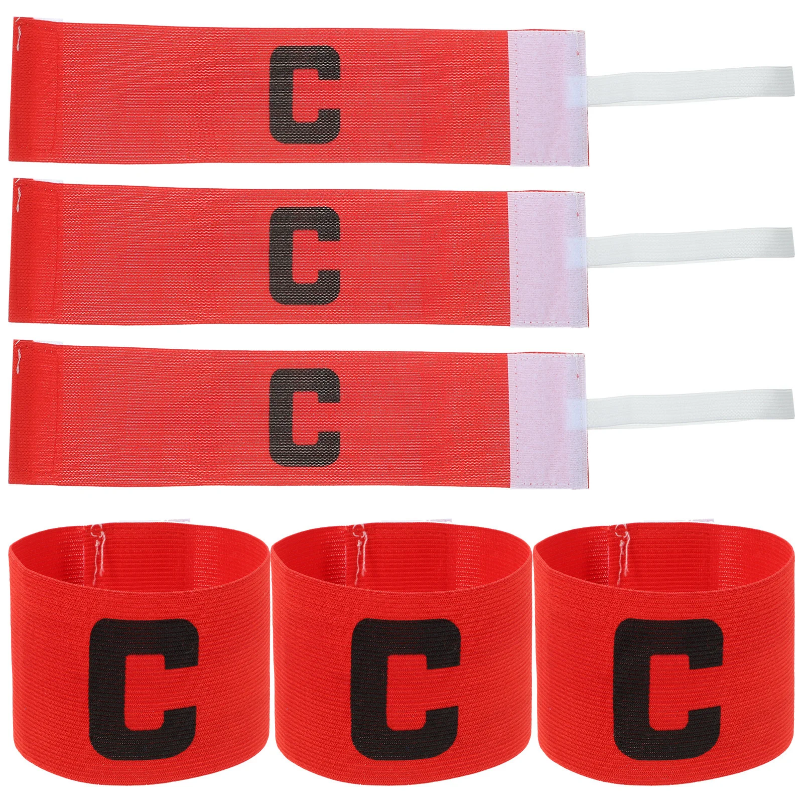 

6 Pcs Football Armband Team Leaders Armbands Nylon Soccer Captain Sports Footballs