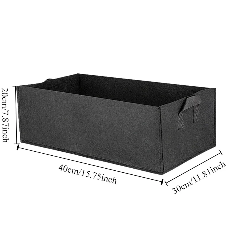 1 шт. фетровый прямоугольный горшок для выращивания растений