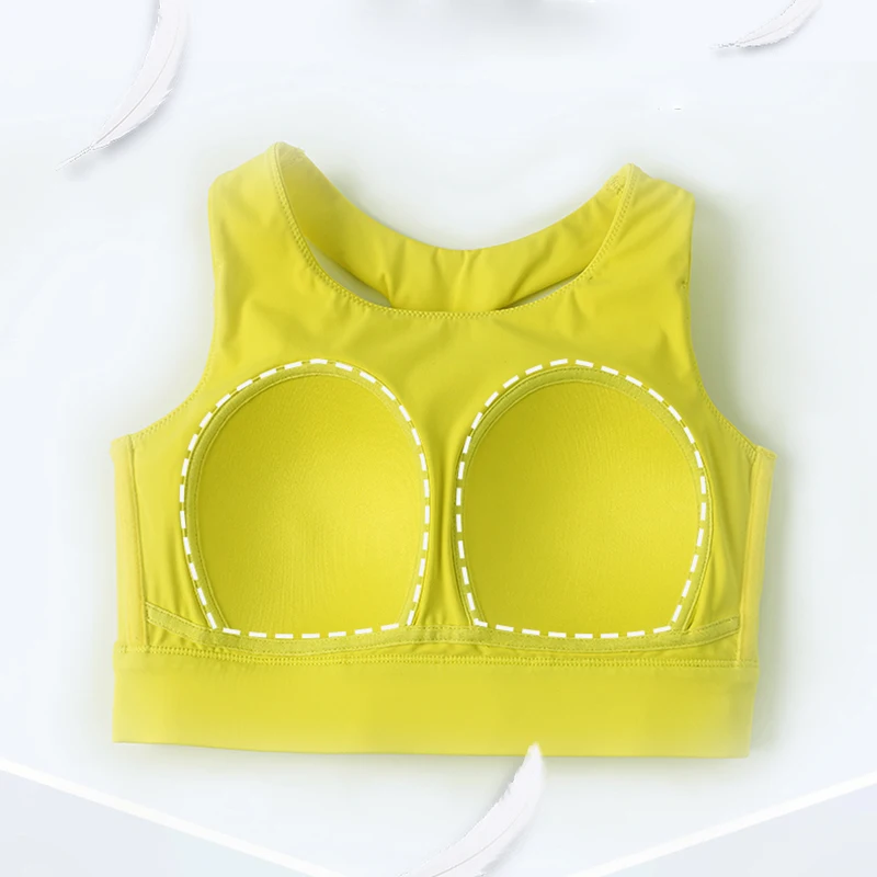 Wireless Sports Bra for Womens Full Coverage Active Racer-back Sportswear Model Up Cups Widen Straps Workout Underwear 36 38 F G