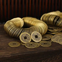 chinese five emperor money coins ornament decoration blessing gift coins copper coins metal craft accessories