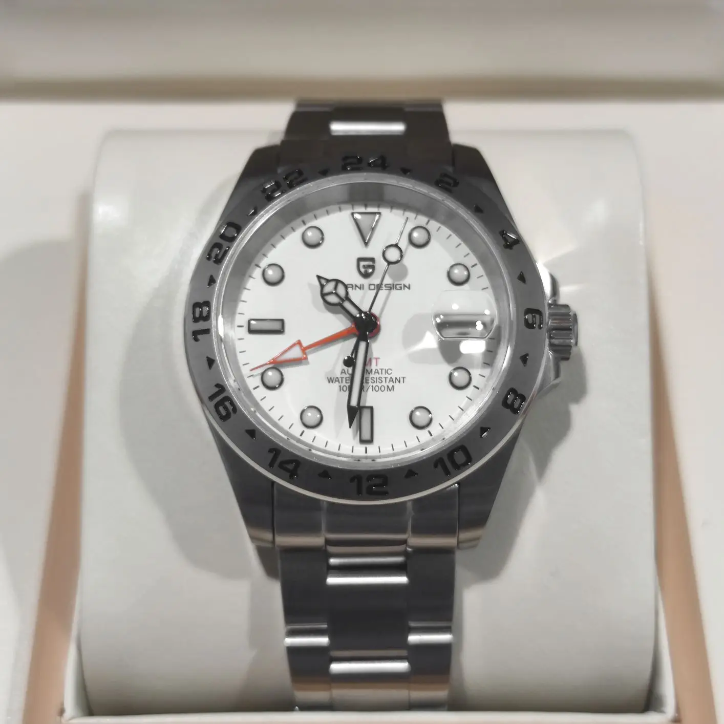 

PAGANI DESIGN Luxury business Men Automatic Mechanical Watc 2023 NH34 GMT h 40MM Sapphire Clock Stainless Steel Reloj Hombre