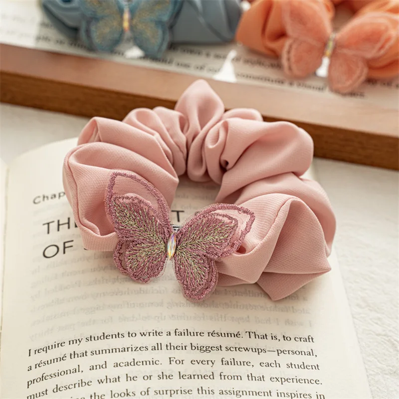 

Корейские милые резинки для волос с изображением героев мультфильмов бабочек Женские аксессуары для волос Элегантные Однотонные резинки д...