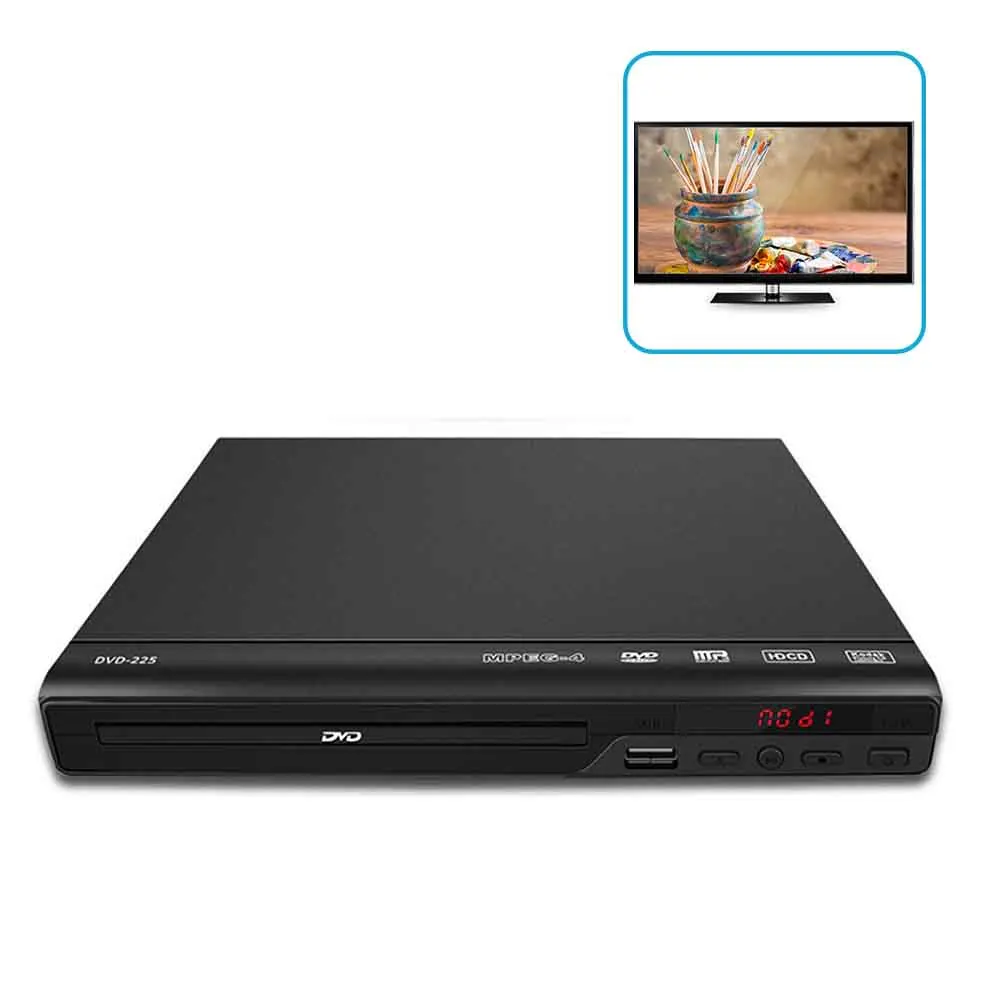 

Entertainment Audio With AV Cable 720P Media 5.1 Surround Sound USB Compatible DVD Player Music Video All Region Free For TV