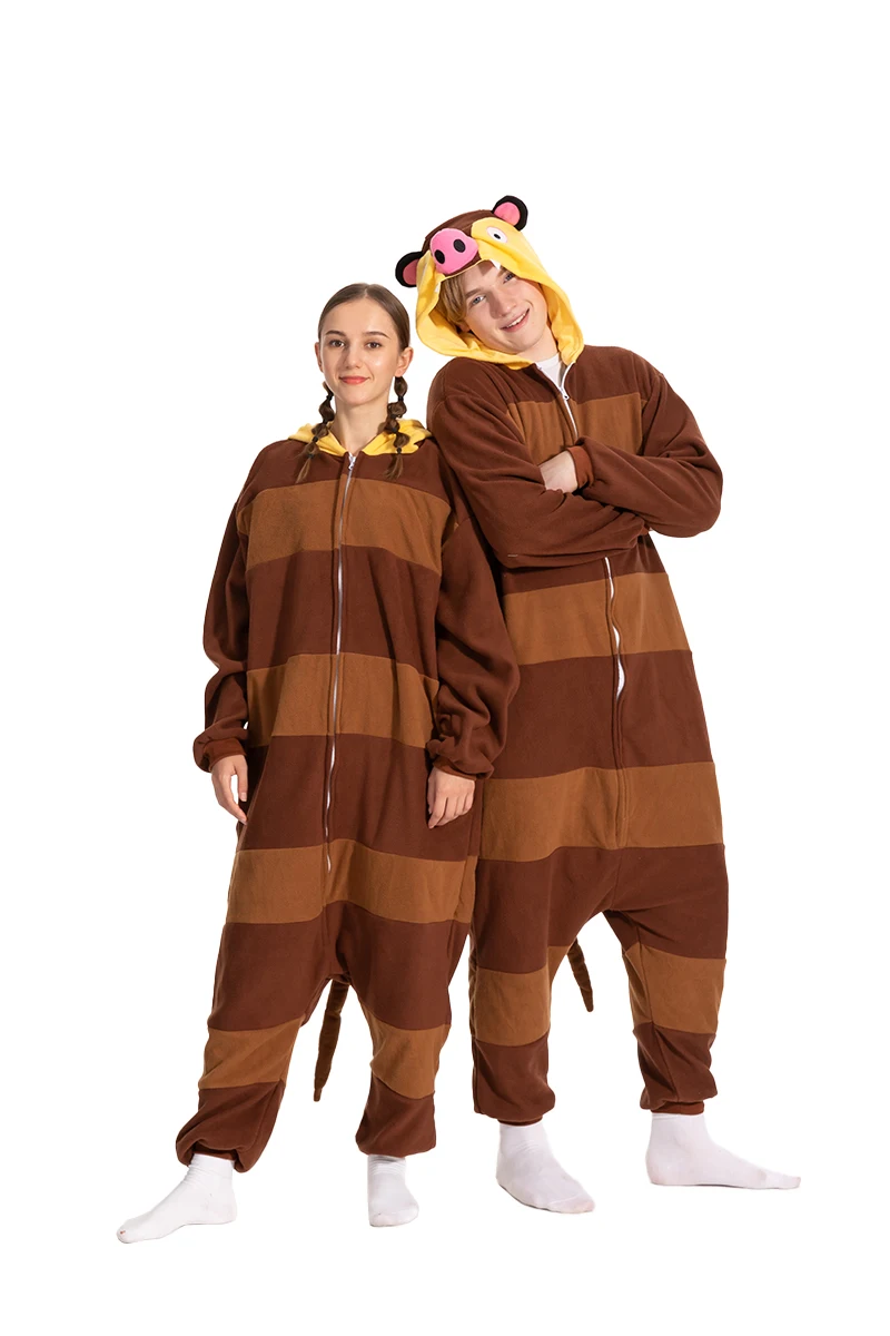 Halloween Onesie Opossum For Women Men Adult Animal Kigurumis Pyjamas Cartoon Pajama Homewear Cosplay Costume