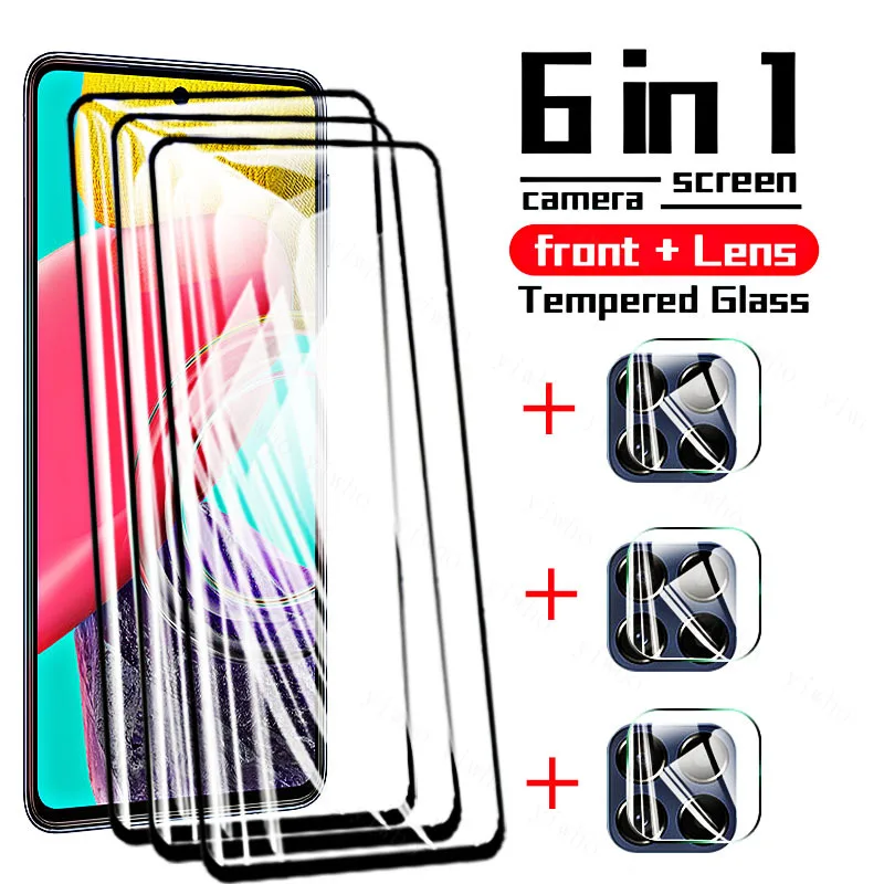 

Защитная пленка на экран для Samsung Galaxy M53, полноразмерная крышка, Защитная линза для камеры на Svmsung M52 M53 M51 M32 M22 HD, прозрачное стекло