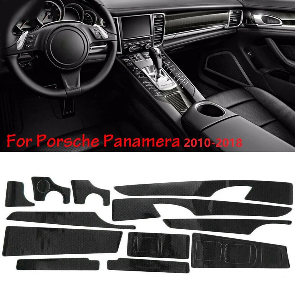 

5D Glossy Carbon Fiber Wrap Trim Decal Automotive Interior Stickers Car Interior For 2010-2018 Porsche Panamera Left Hand Drive