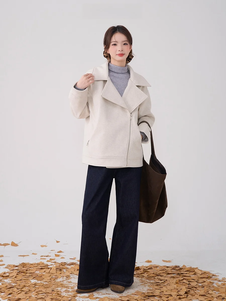 Hanada Showcase Htmeme Love Stars ~ Стеганая утолщенная шерстяная куртка на молнии с лацканами