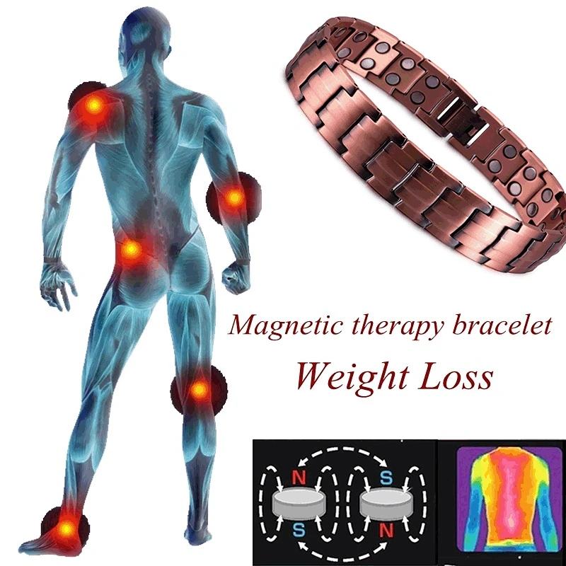 

Health Care Magnetic Bracelet Weight Loss Anti-Fatigue Therapy Bracelets for Men Women Arthritis Pain Relief Energy Jewelry Gift