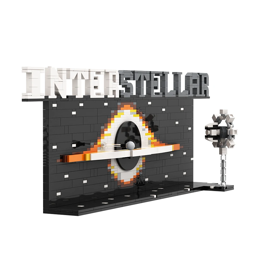 Фото Gobrick MOC интерstellar, черная дыра, креативная живопись, строительный блок, образовательные игрушки для детей, подарок на день рождения, кирпичная игра №1