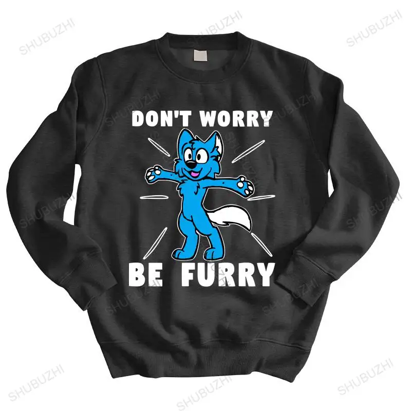 

autumn cotton sweatshirt male hoodies Furry Fandom Shirt Don't Worry Be Furry Shirt Wolf Shirt Fox brand spring hoodie for boys