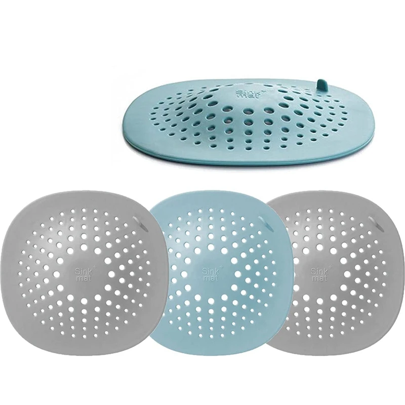 

SEWS-Shower Drain Pipe Bathroom Bathtub Sink Cover Kitchen Anti Clogging Durable Silicone Drain Protector 4 Pcs