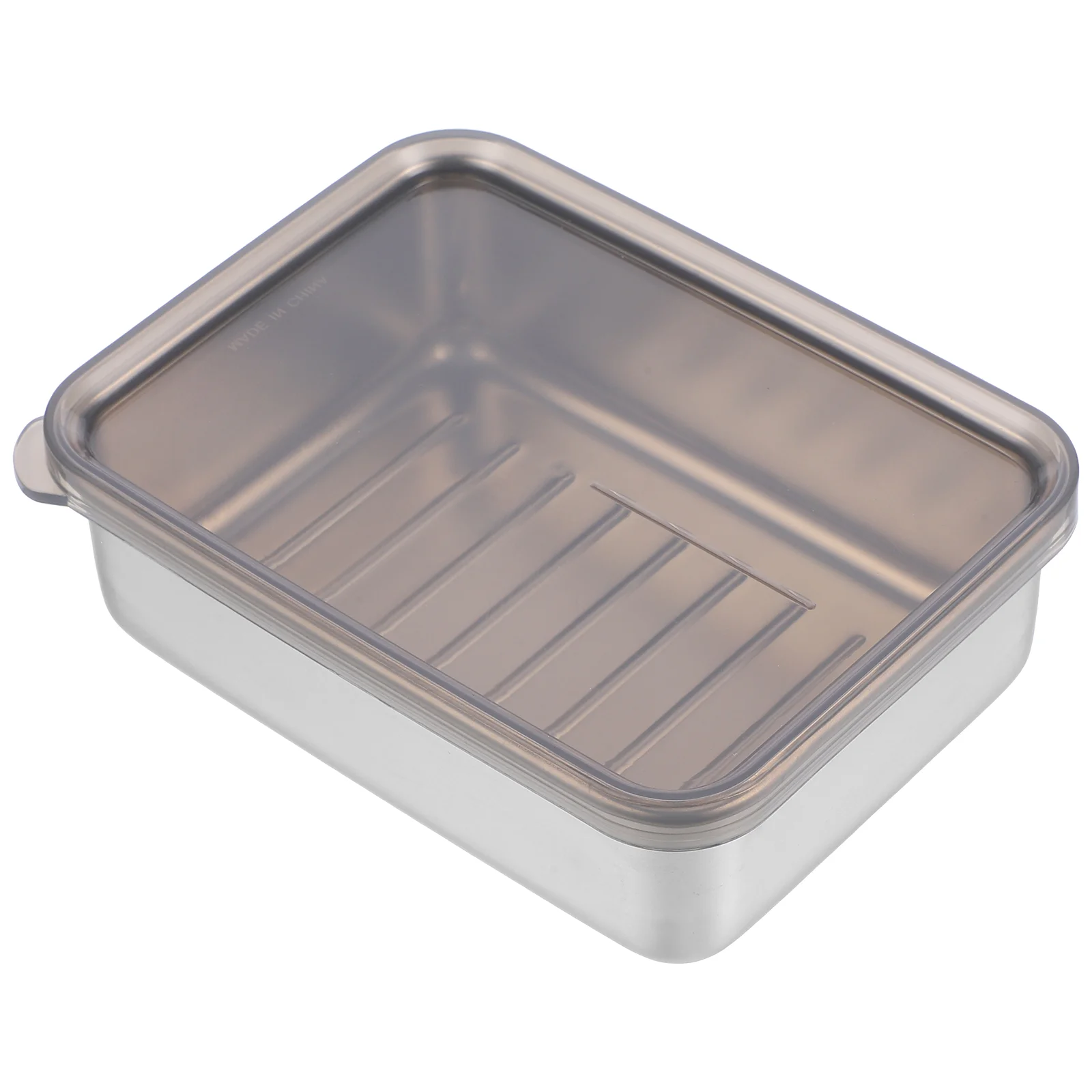 

Food Container Stainless Steel Crisper Containers For Fridge Kitchen Portable Butter Cases Dishes Cheese