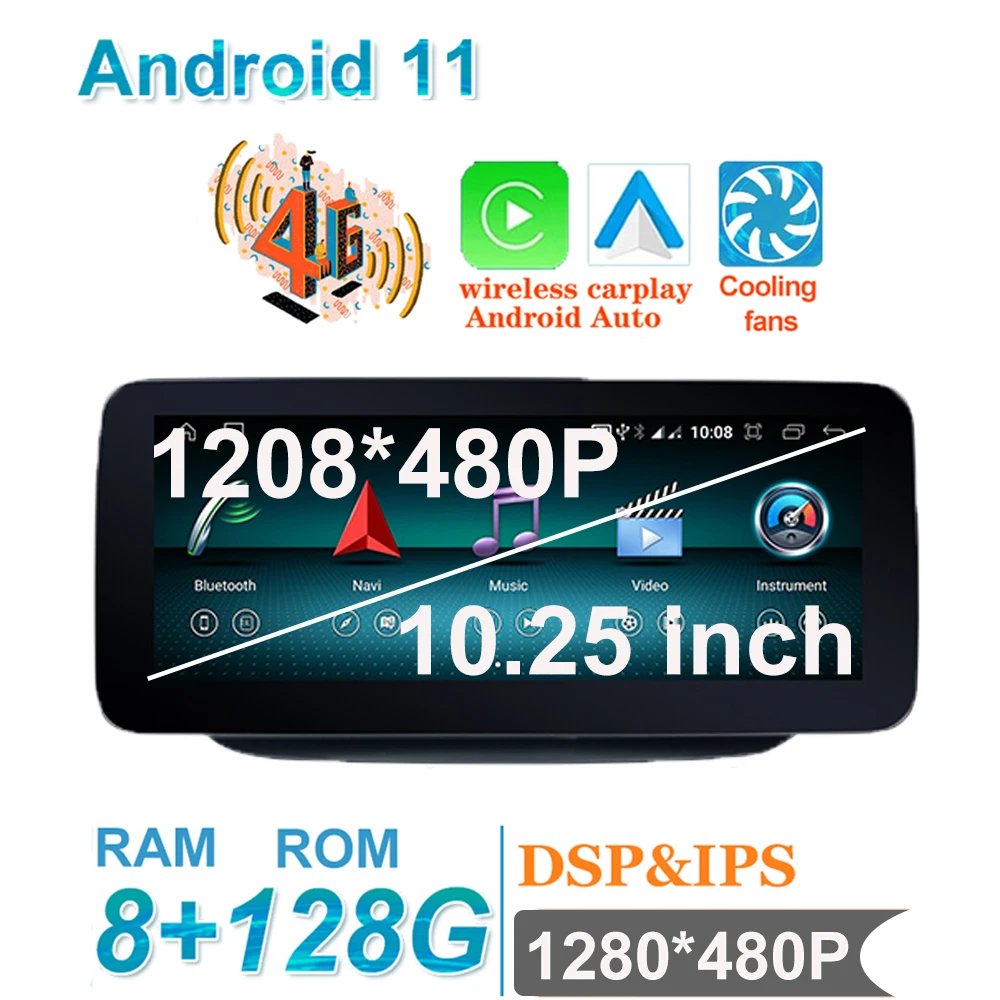 

Android 11 10.25" IPS Screen Car Raido GPS Navigation Multimedia Player Video For Mercedes Benz B-Class W246 B180 B200 2013-2018