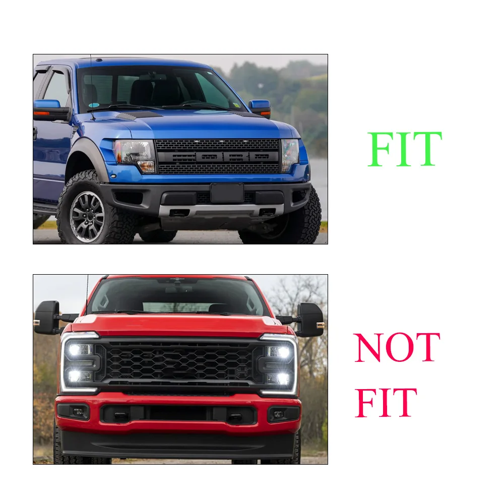 Фото Для Ford F150 F-150 SVT Raptor 8-цилиндровый 5,4 л 2010-2014, крышка отверстия для переднего бампера автомобиля, крышка крышки, защитные накладки AL3Z17E811A №5